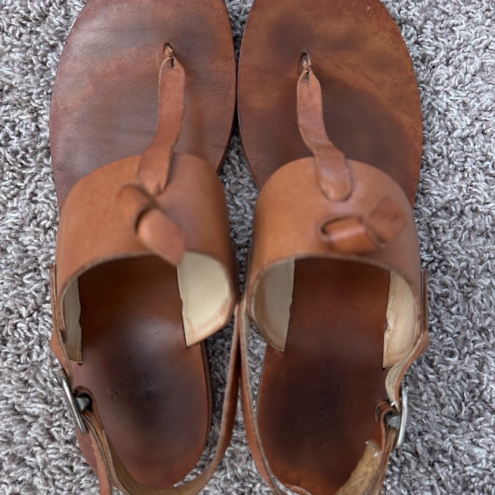 Rag & Bone - Quinn Sandal. Leather. Tan Classic Minimalist Design